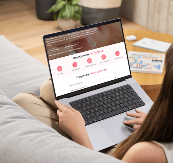 Laptop showing Health Aisle interface
